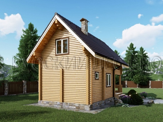 Дом из бруса проект ЛУРАГО 68,7м2 4,6x8,6