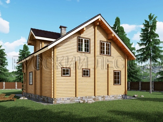 Дом из бруса проект ЛООС 176,5м2 8,8х11,3