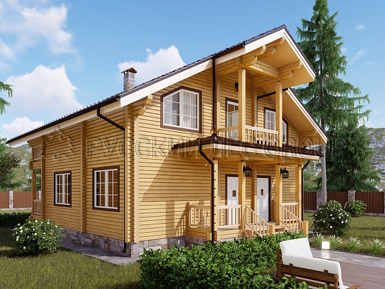 Дом из бруса проект ЭВКЛАЗ 199,7м2 10,20х12,20