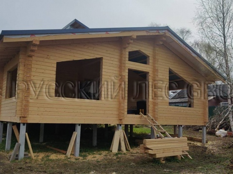 Одноэтажный дом из сухого профилированного бруса 150*200 в Московской обл., Клинский р-н