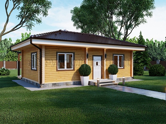 Дом из бруса проект ДОНАТО 61,1м2 5,50х9,50