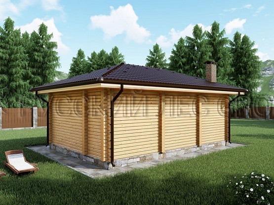 Дом из бруса проект БОРРОМИНИ 42,0м2 5,5х8,25
