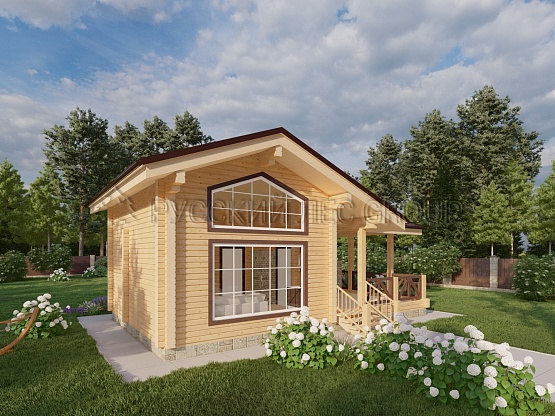 Дом из бруса проект ВИНЬОЛИ 65,2м2 6,0х10,0