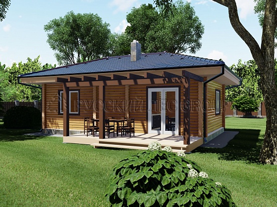 Дом из бруса проект ДОНАТО 61,1м2 5,50х9,50