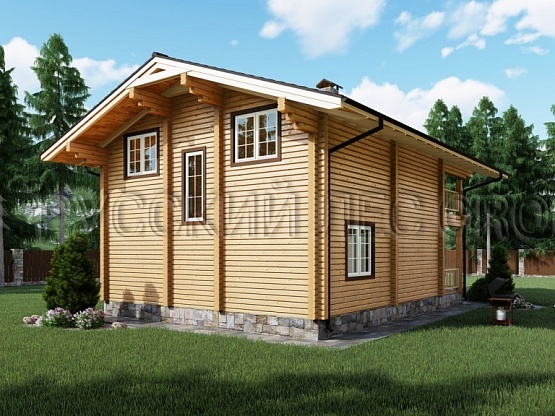 Дом из бруса проект КАМЕРОН 144,0м2 8,0х10,5