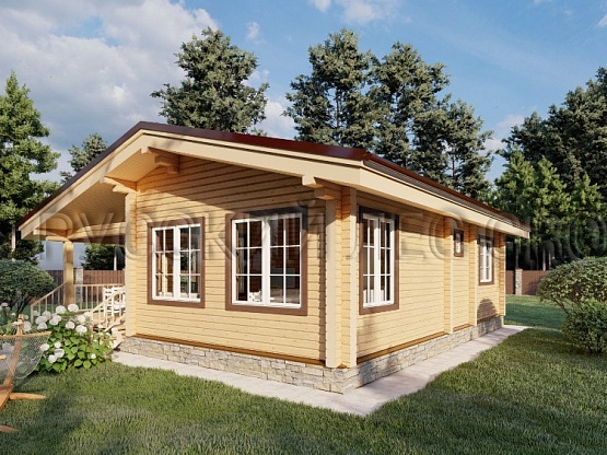 Дом из бруса проект НУВЕЛЬ 75,00м2 8,0х10,0