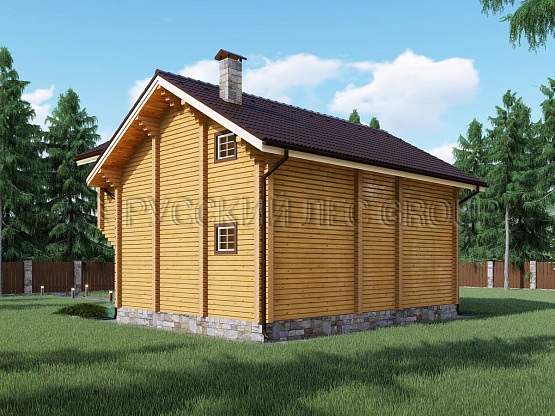 Дом из бруса проект ДАНИЭЛЬ 140,0м2 11,0х11,5