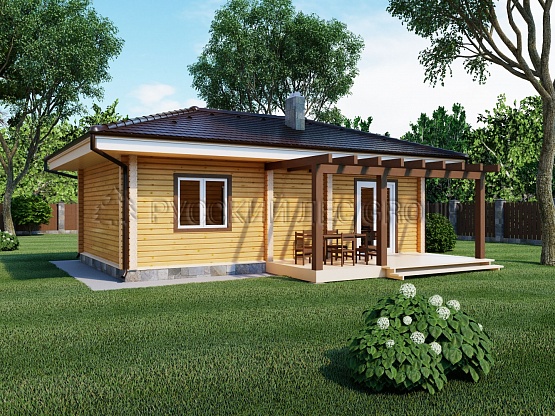 Дом из бруса проект ДОНАТО 61,1м2 5,50х9,50