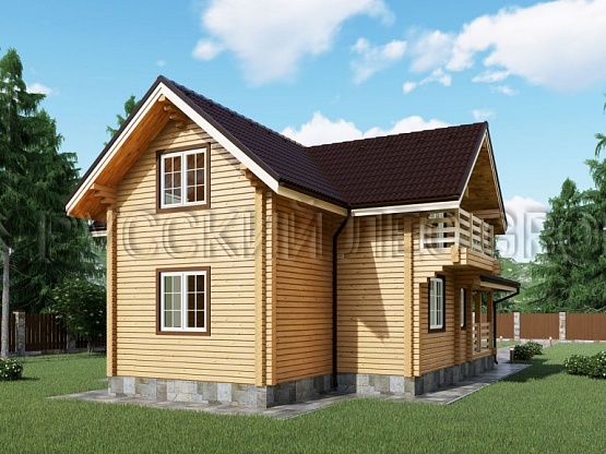 Дом из бруса проект ФОСТЕР 154,4м2 9,00х11,00
