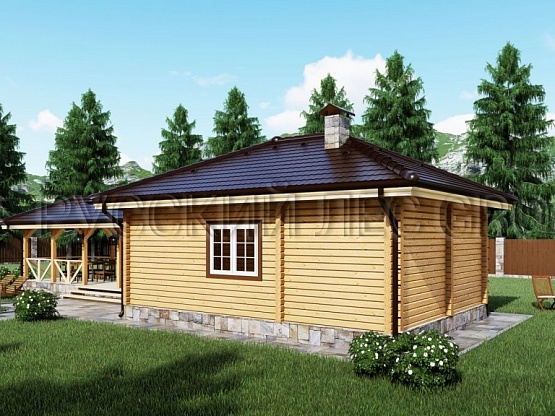 Дом из бруса проект КАН 66,0м2 5,60х7,00