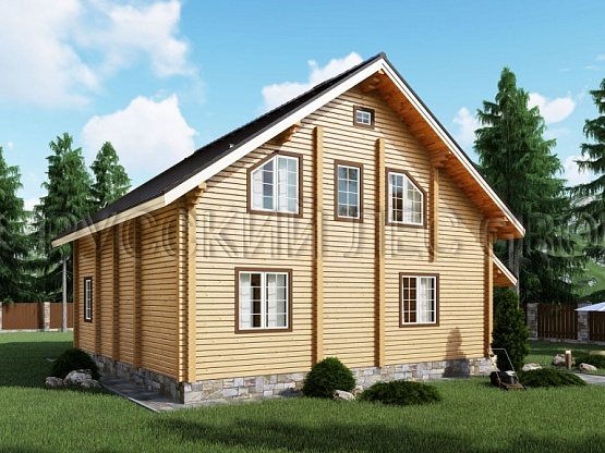 Дом из бруса проект БЕРНИНИ 191,0м2 10,4х11,0