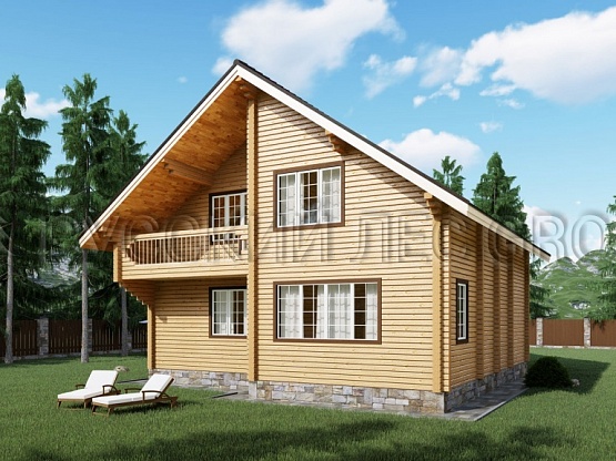 Дом из бруса проект БЕРНИНИ 191,0м2 10,4х11,0